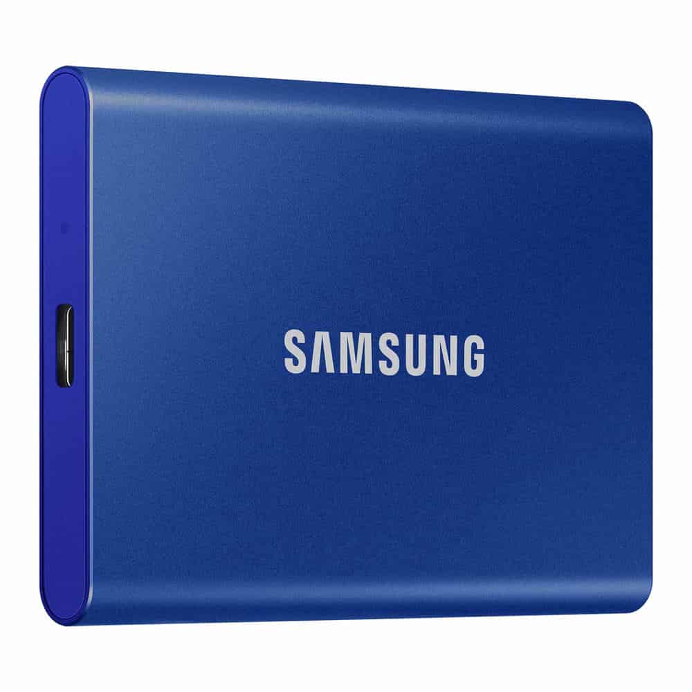 (image for) Samsung T7 Blue 2TB Portable External SSD USB-C/A Gen2